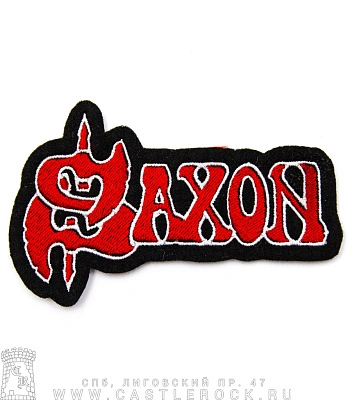 нашивка saxon (лого красное, вышивка)