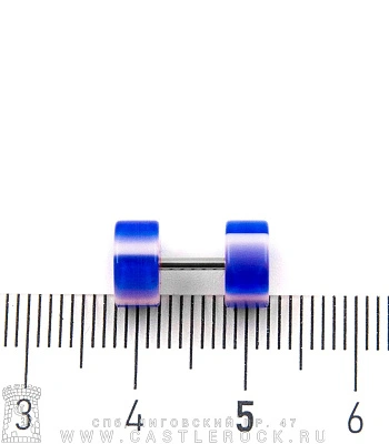 Обманка Плага Сталь с Акриловыми Шайбами Цветок (красно-синяя) 1,2 х 6 х 8/8