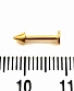 Лабрет Сталь Золотистый с Шипом 1,2 х 8 х 3