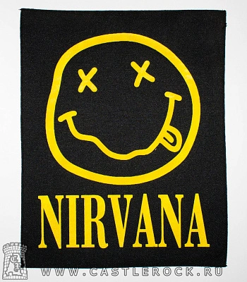 нашивка на спину nirvana (смайл, принт большой)