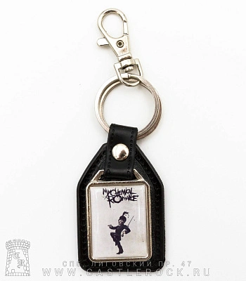 брелок прямоугольный на подкладке my chemical romance "the black parade"