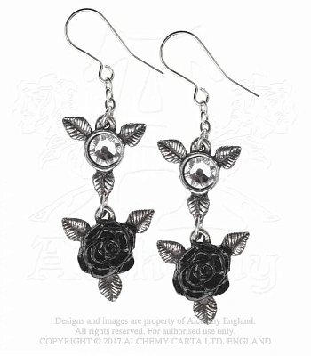 серьги alchemy gothic (алхимия готик) e398 ring 'o roses