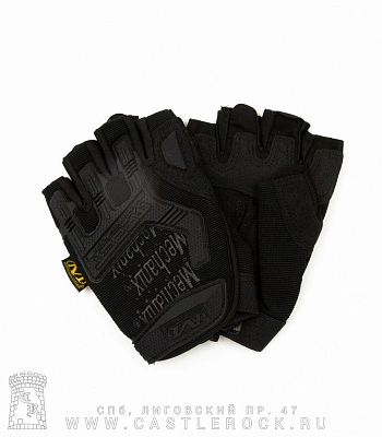 перчатки обр/пал усиленные прорезиненные "mechanix" (черные)