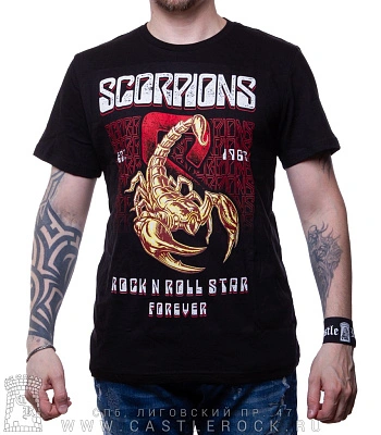 футболка scorpions "rock'n'roll star forever"