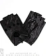 перчатки кожаные женские обр/пал черные (перфорация, прострочка, на кнопке)