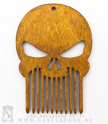 гребень деревянный punisher каратель