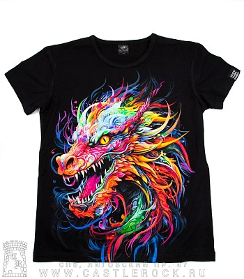 футболка детская дракон (светится)