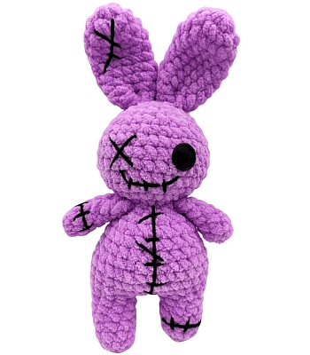 игрушка интерьерная заяц вуду (сиреневая)