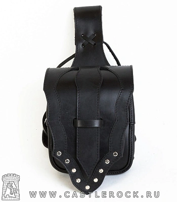 сумка на бедро щит (прострочка черная)