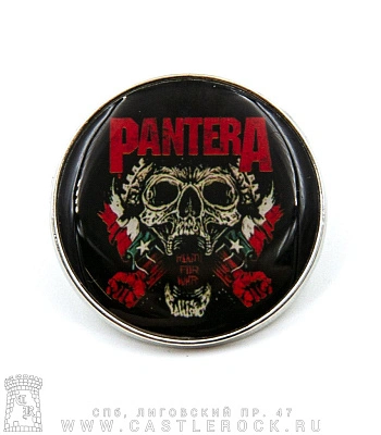 значок цанга pantera (череп, круглый)