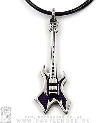 подвес joker гитара warlock "heavy metal" эмаль (фиолетовая)