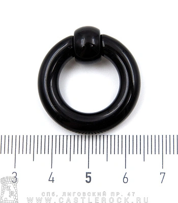 Кольцо BCR Хард Акрил Черное 6 х 16 х 11