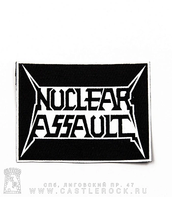 нашивка nuclear assault (лого белое)