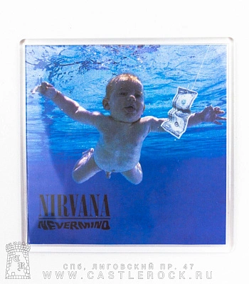 магнит квадратный nirvana "nevermind" (большой)