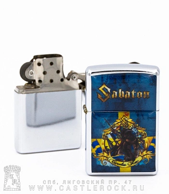 зажигалка цветная sabaton "carolus rex"