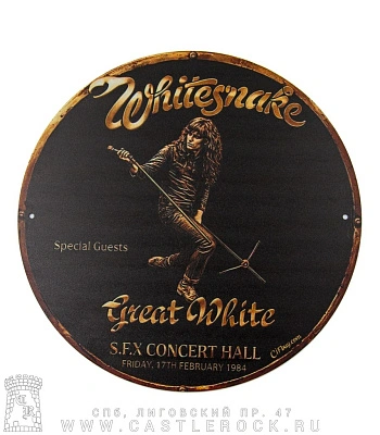 табличка whitesnake (круглая)