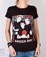 женская футболка green day (группа, витраж)