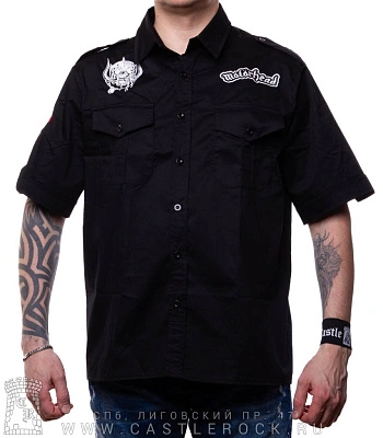 рубашка с коротким рукавом motorhead (вышивка)