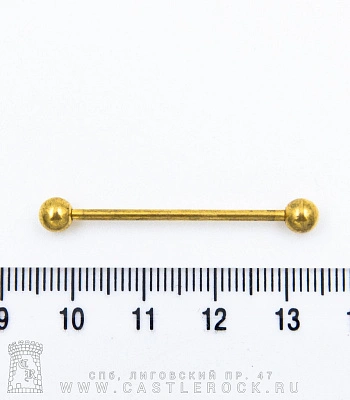 Штанга Индастриал Сталь Золотистая с Шариками 1,6 х 30 х 5/5