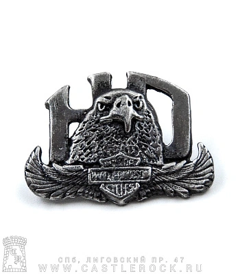 значок цанга harley-davidson (голова и крылья орла)