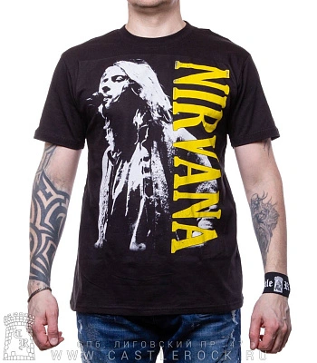 футболка nirvana kurt cobain (с микрофоном)