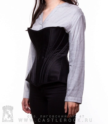 корсет черный (металлические косточки)