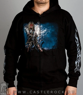 балахон на молнии скелет с гитарой