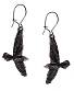 серьги alchemy gothic (алхимия готик) e333 black raven