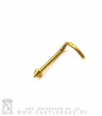 Крючок для носа Сталь Золотистый с Шипом 0,8 х 8 х 2