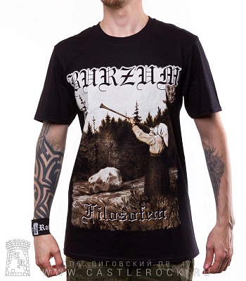 футболка burzum "filosofem" (сепия, принт большой)