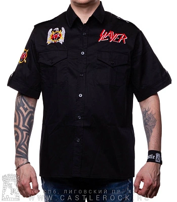 рубашка с коротким рукавом slayer (вышивка)