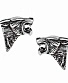 серьги alchemy gothic (алхимия готик) e435 dark wolf