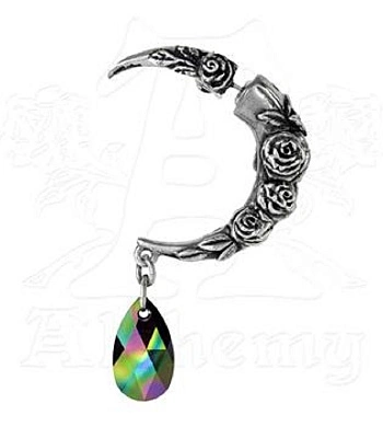 серьга alchemy gothic (алхимия готик) e393 crescent moon