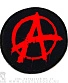 нашивка anarchy анархия (лого красное, круглая)
