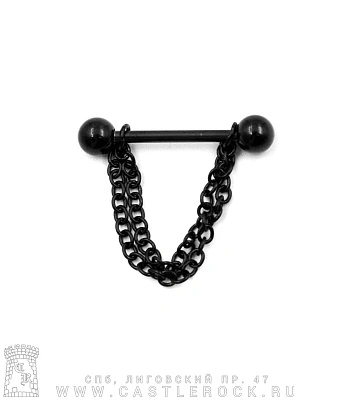 Штанга Сталь Черная с Шариками и Цепями 1,6 х 16 х 5/5