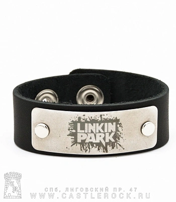 браслет кожаный linkin park (широкий)