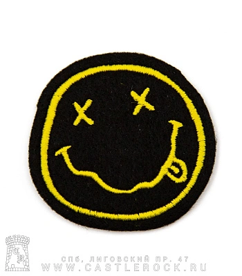 нашивка nirvana (смайл, вышивка)