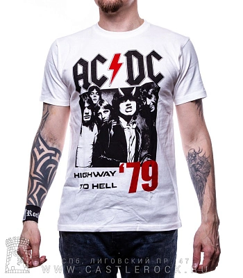 футболка ac/dc "highway to hell" (белая)
