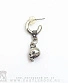 серьга alchemy gothic (алхимия готик) e202 skull