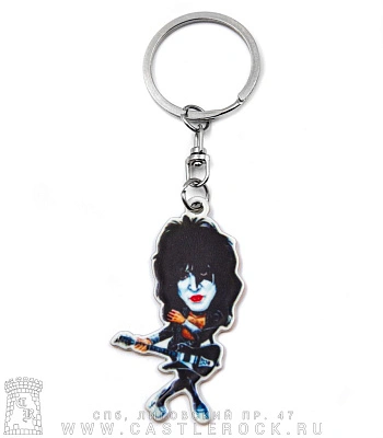 брелок металлический kiss paul stanley