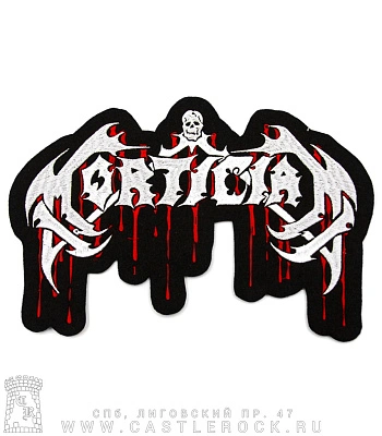 нашивка на спину mortician (лого, вышивка)