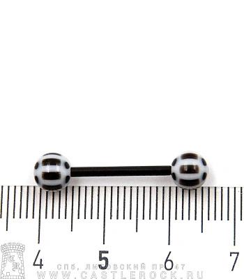 Штанга Биофлекс с Акриловыми Шариками Полосы (ч/б) 1,6 х 14-15 х 6/6