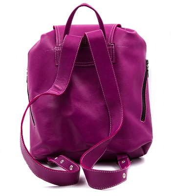 рюкзак кожаный o'skull розовый (два кармана)