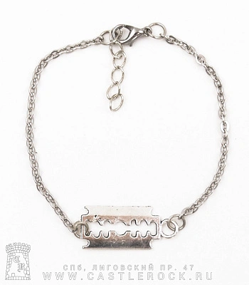 браслет на цепочке лезвие