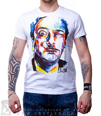 футболка сальвадор дали (белая, светится)
