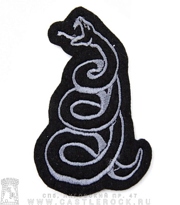 нашивка metallica (змея, вышивка)