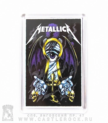 магнит прямоугольный metallica (замочная скважина)