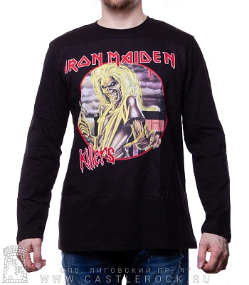 футболка iron maiden "killers" (eddie в круге) д/р
