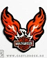 нашивка термо harley-davidson (орел огненный, вышивка)