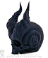 статуэтка череп демона (3d печать, черная)